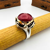 Red Agate Stone Women's Ring - TryAladdin