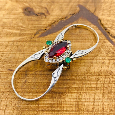 Reversible Zircon - Ruby Stone Ring - TryAladdin