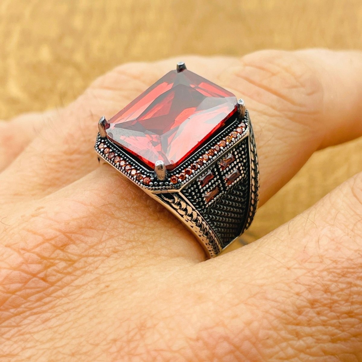 Ruby Silver Ring - TryAladdin