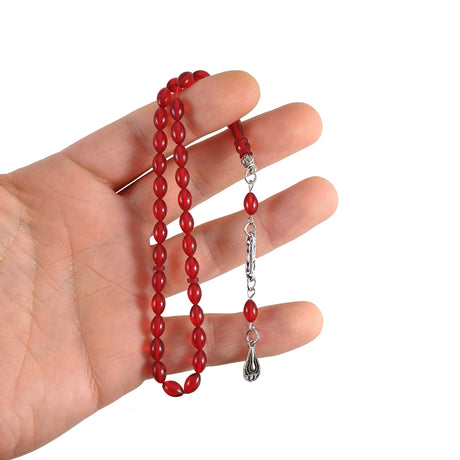 Selderesi | Mini Size Red Fire Amber Tasbih - TryAladdin