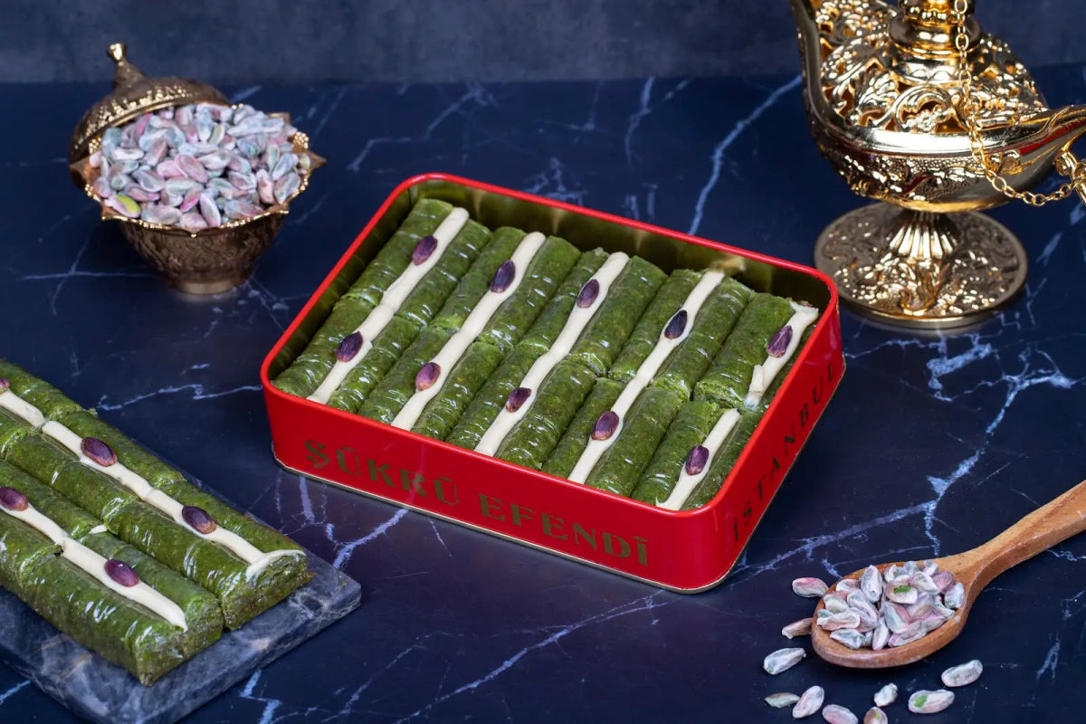 Sukru Efendi 1935 | Princess Pistachio Baklava in Gift Metal Box - TryAladdin