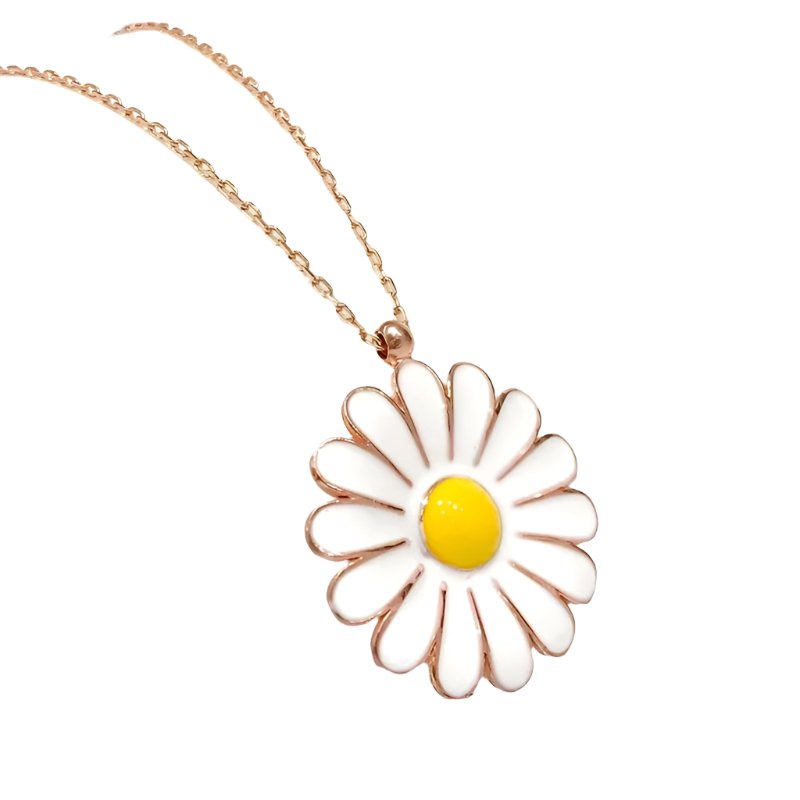 Taki | Silver Daisy Necklace Large Size - TryAladdin