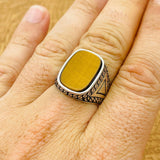 Tiger's Eye Silver Ring - TryAladdin