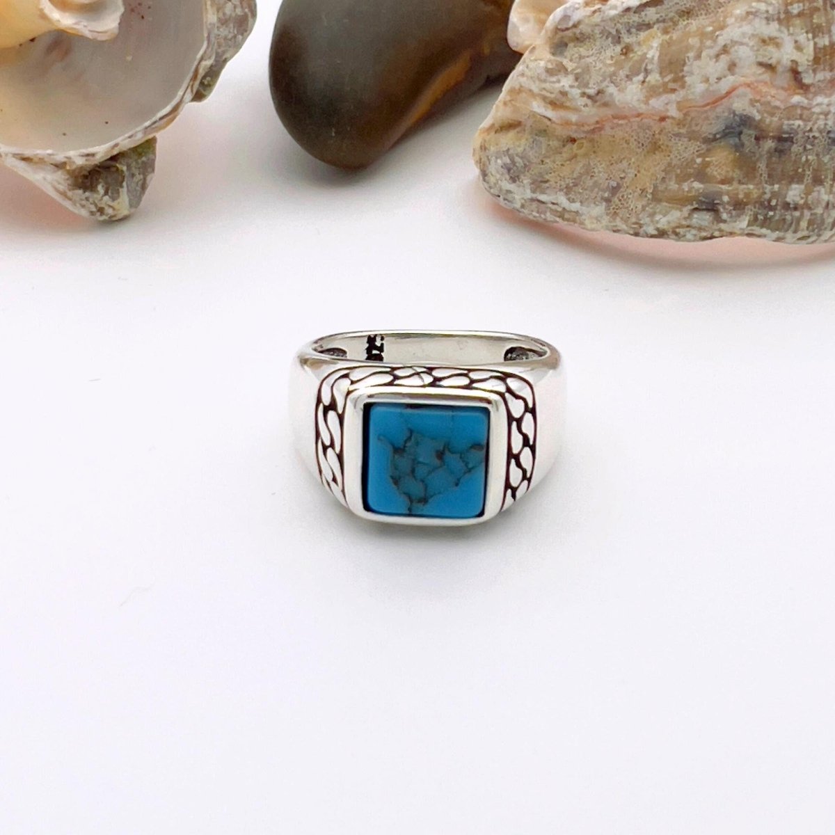 Turquoise Men's Ring - TryAladdin