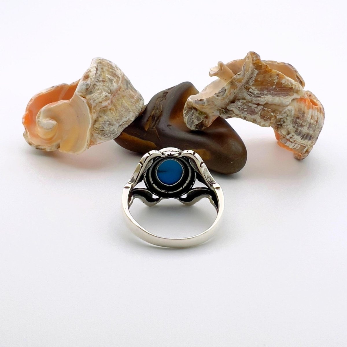 Unisex Blue Turquoise Stone Ring - TryAladdin