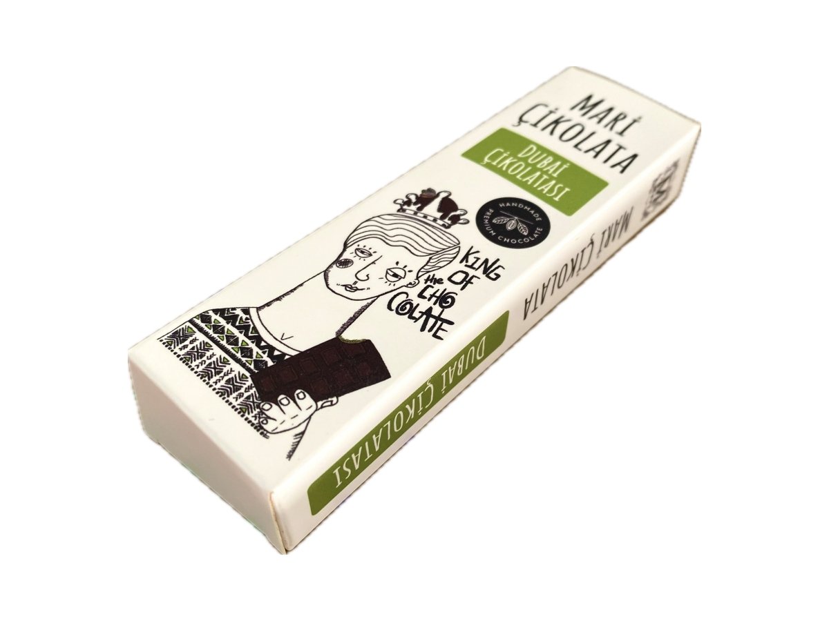 Vegan Bitter Dubai Chocolate – %70 Bitter Chocolate with Pistachio, Kadayif and Tahini (42g) - TryAladdin