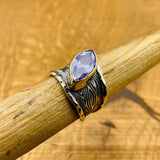 Women's Amethyst Silver Ring - TryAladdin