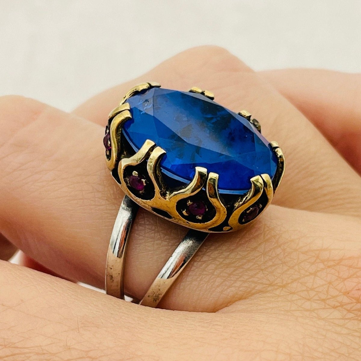 Women's Blue Tourmaline Ring - TryAladdin