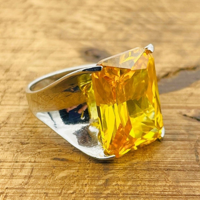 Women's Citrine Stacking Ring - TryAladdin