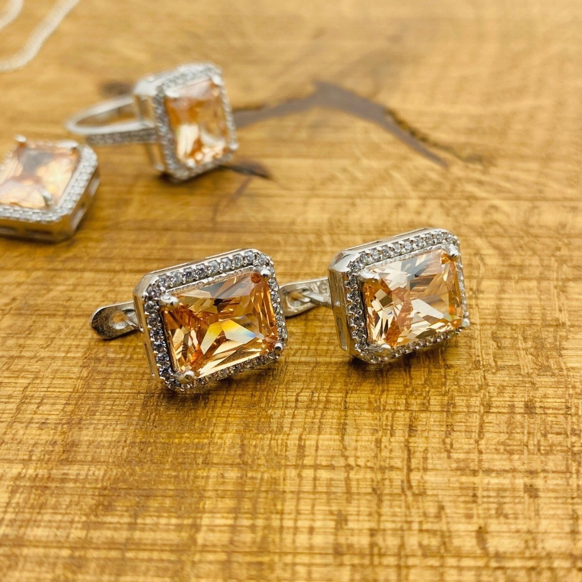 Women's Citrine Stone Jewelry Set - TryAladdin