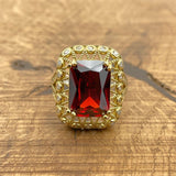 Women's Ruby Stone Silver Ring - TryAladdin