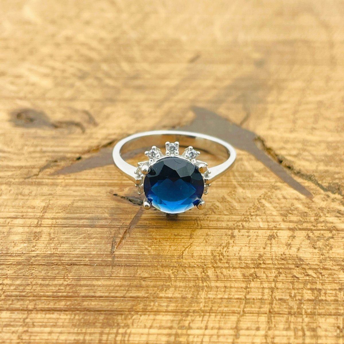 Women's Sapphire Silver Ring - TryAladdin