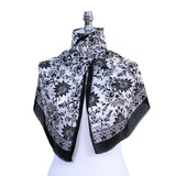 Cintemani Breathable Silk Scarf in Charcoal & Gray - TryAladdin