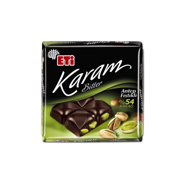 Eti Antep 54% Dark Pistachio Chocolate - 2pcs - TryAladdin