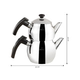 Karaca Adelya Induction Base Mini Black Tea Set - TryAladdin