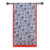 Lale Elegant Silk Scarf in Turquoise, Red & Blue - TryAladdin