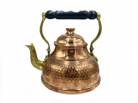 Lavina | Copper Tea Pot Honeycomb Pattern (19 cm) - TryAladdin