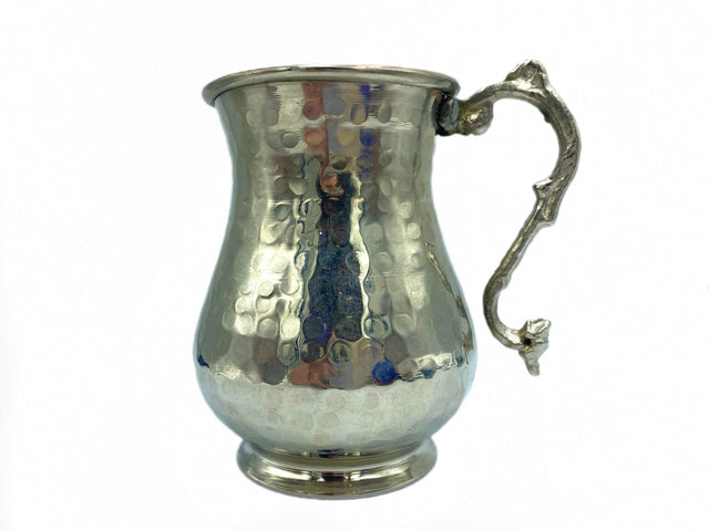 Lavina | Silver Copper Cup with Handle - TryAladdin