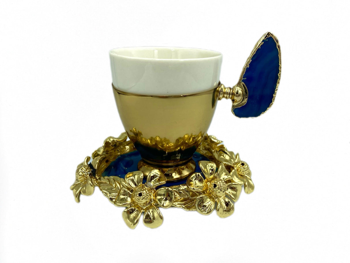 Lavina | Turkish Coffee Cup With Flower Design - TryAladdin