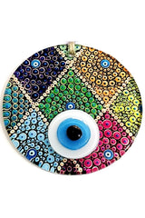 My Peaceful Home Nazar Bead Fusion Glass Wall Ornament - TryAladdin