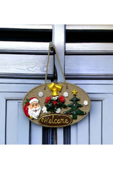 Welcome Printed Santa Claus Handmade Christmas Door Ornament - TryAladdin