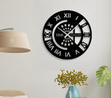 NR Dizayn | Roman Numeral Metal Wall Clock - TryAladdin