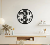 NR Dizayn | Sweet Home Metal Wall Clock - TryAladdin